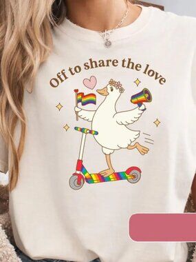 Pride Shirt, Cute Goose Tee, LGBTQ Shirt
